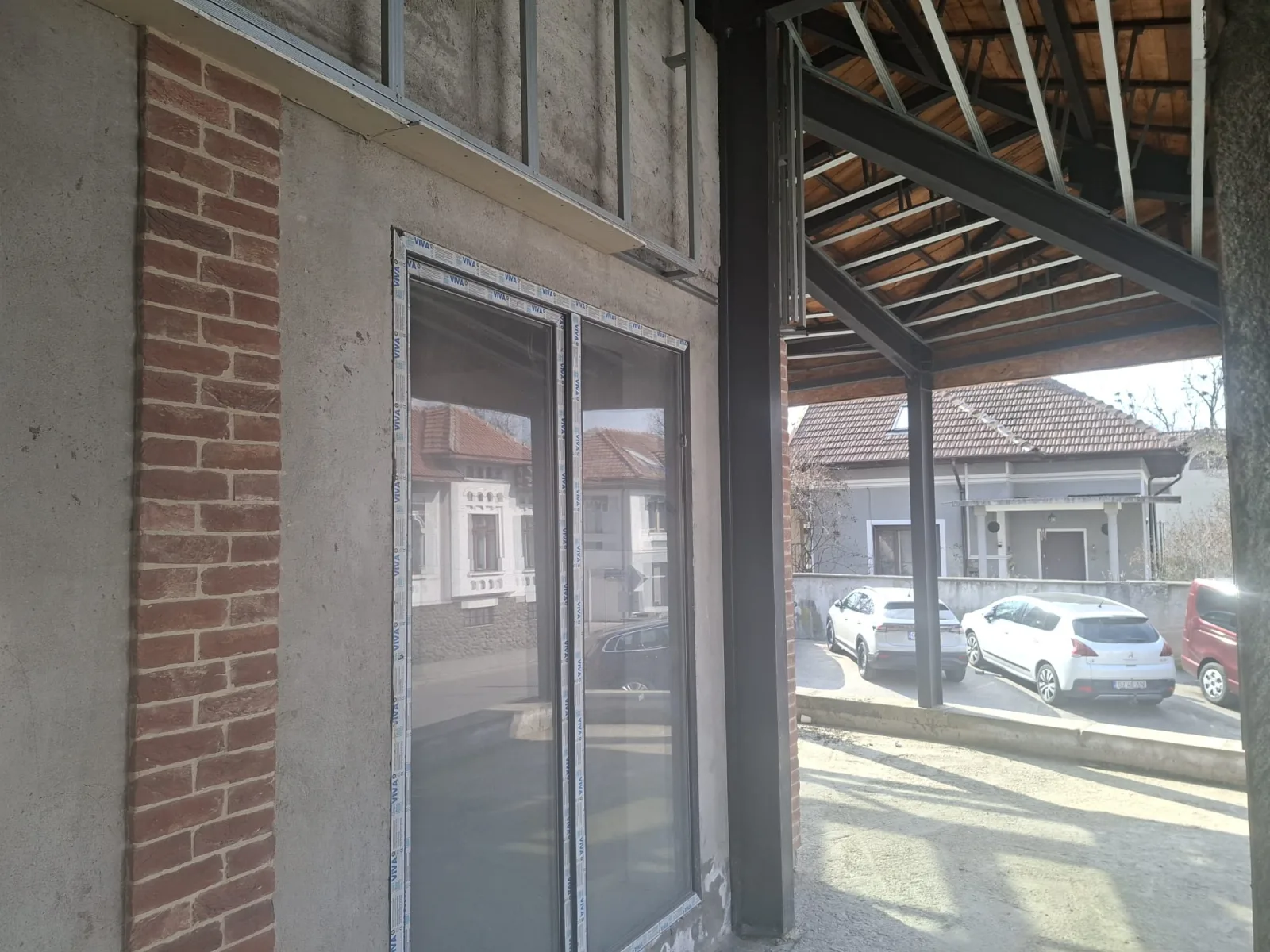 Piterie exterior with brick cladding